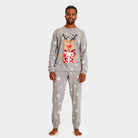 Pyjama de Noël pour homme Gris avec Rudolph le Renne