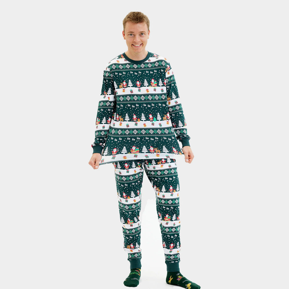 Pyjama de Noël Homme Vert Jolly Christmas

