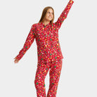 Pyjama de Noël pour femme Unisexe Rouge Motifs de Noël