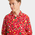 Pyjama de Noël pour Adultes Unisexe Rouge Motifs de Noël homme