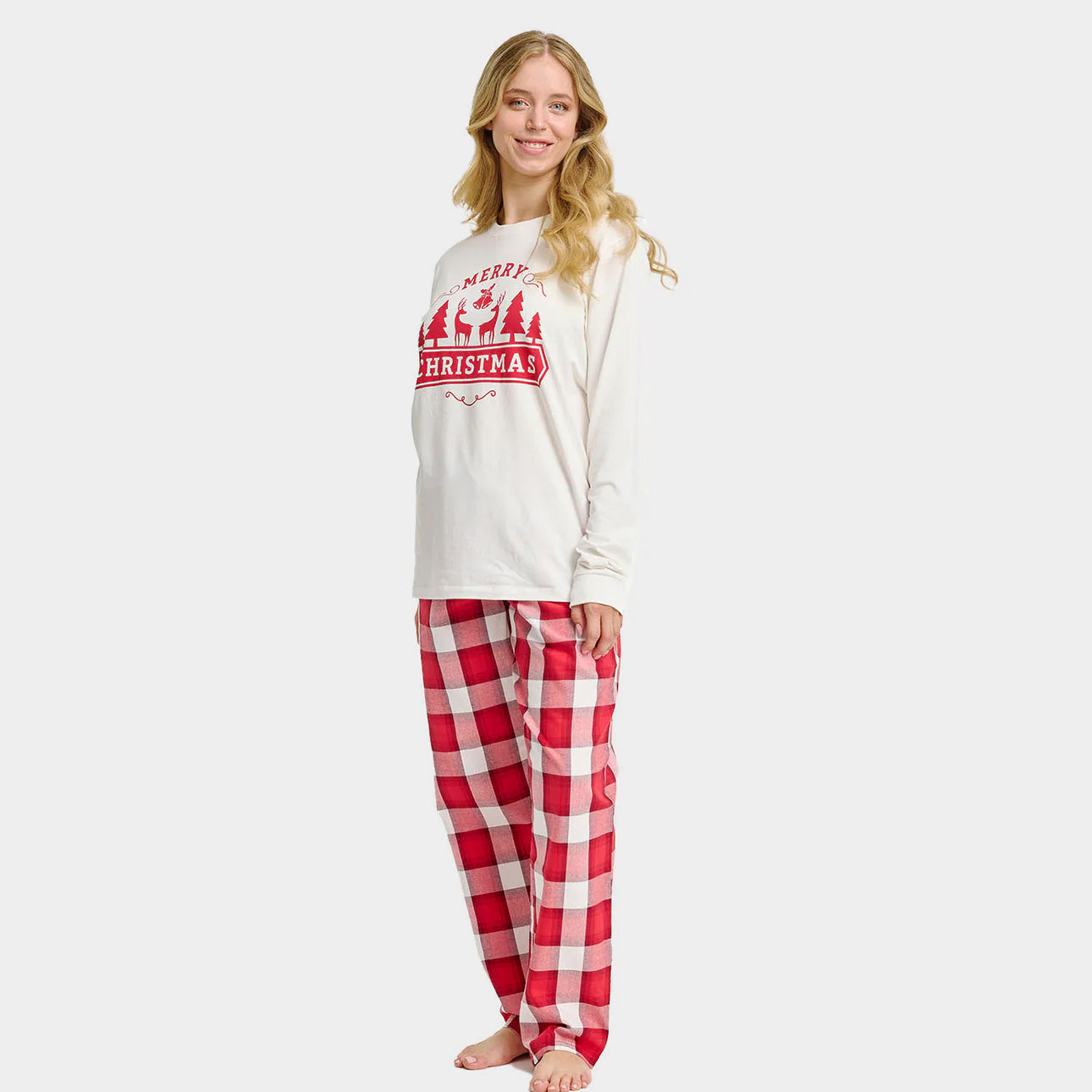 Pyjama de Noël Unisexe Femme Adultes Joyeux Noël
