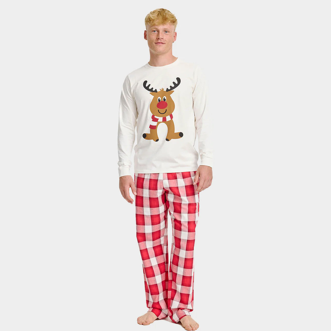 Pyjama de Noël Unisexe pour Adultes Renne Mignon Homme
