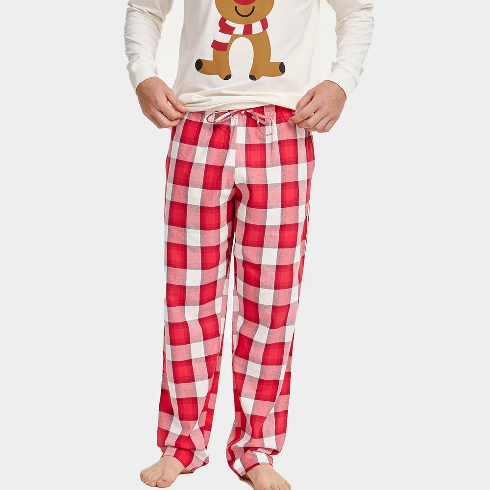 Pyjama de Noël Unisexe pour Adultes Renne Mignon
