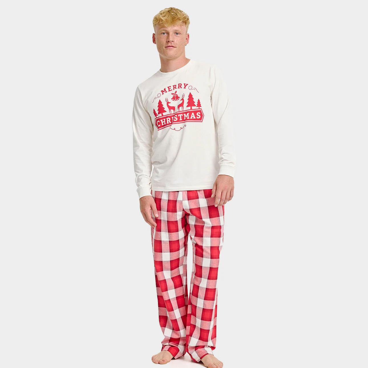Pyjama de Noël Unisexe Homme Adultes Joyeux Noël
