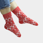 Rouge Chaussettes de Noël Unisexes Renne 
