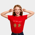 T-Shirt de Noël pour Famille Rouge pain d'épices femme