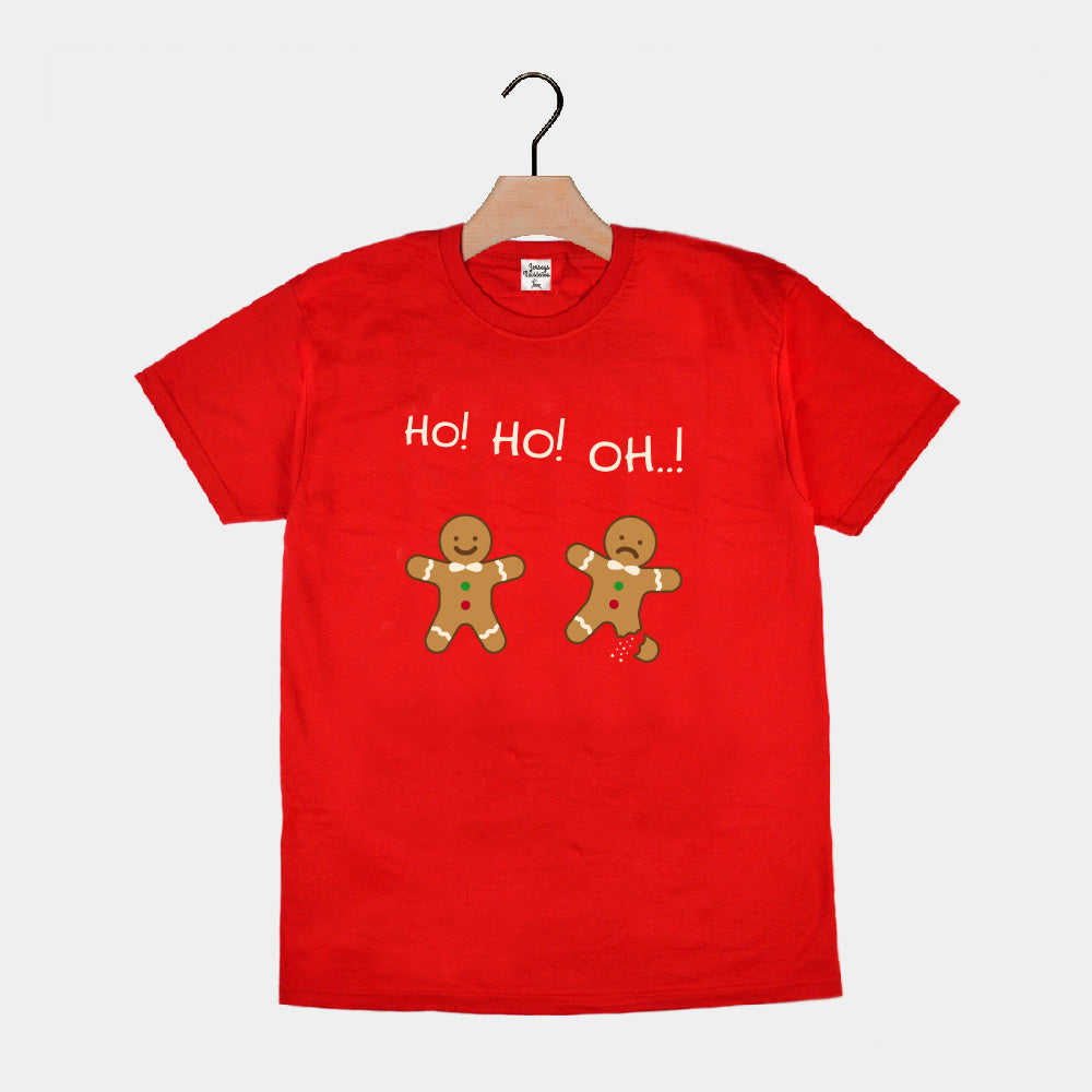 T-Shirt de Noël pour Famille Rouge pain d'épices