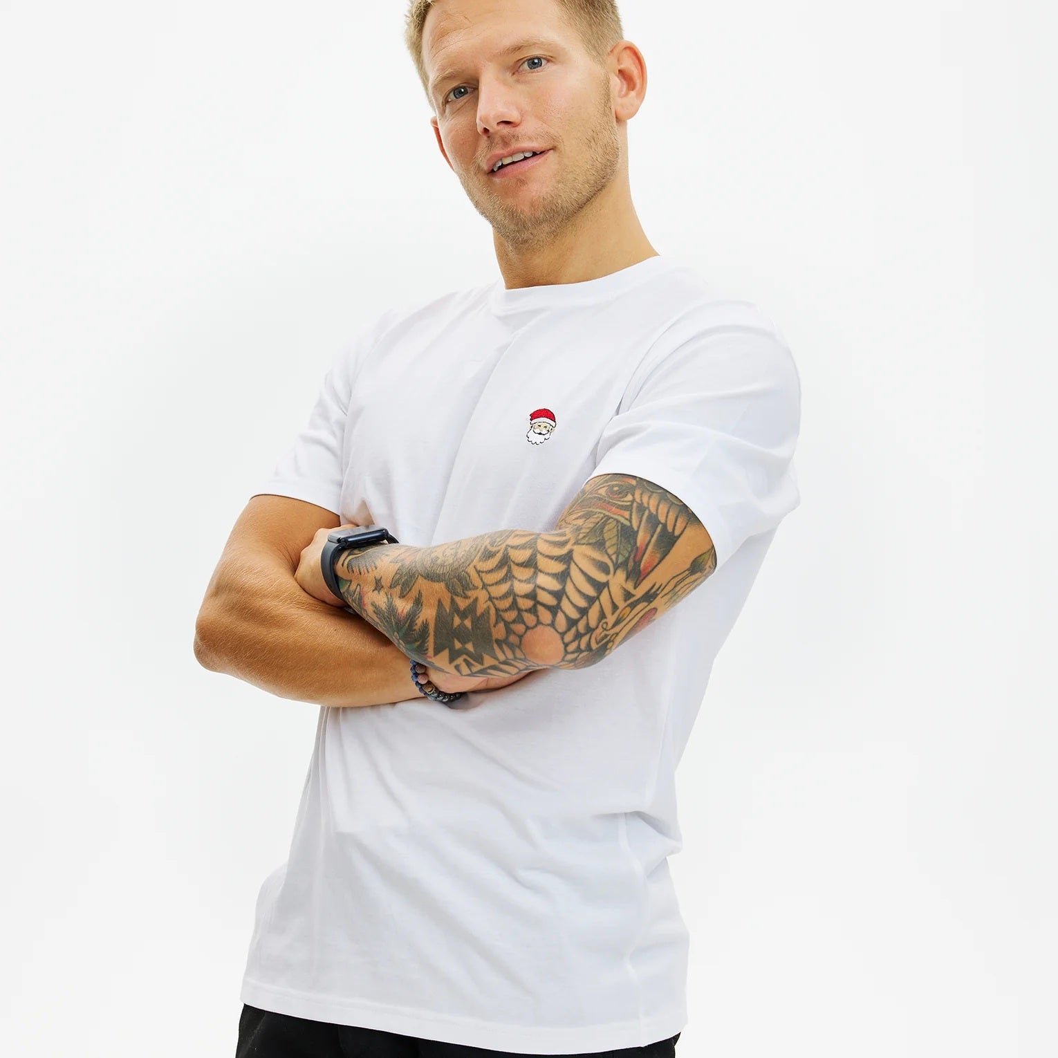 T-shirt de Noël pour Homme Blanc Père Noël
