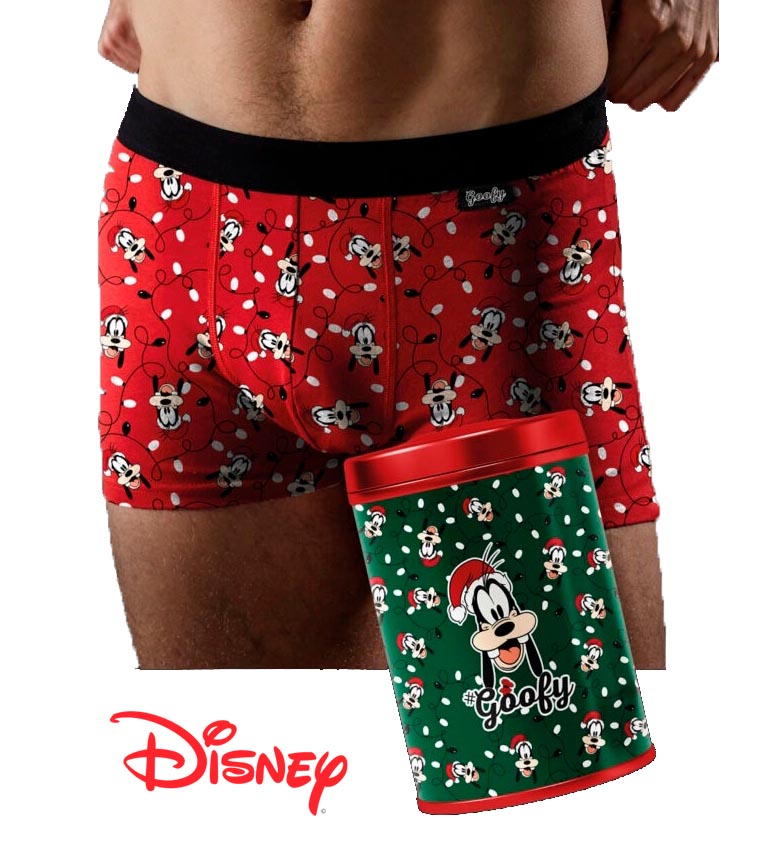 Boxer de Noël pour Homme Rouge Goofy Disney