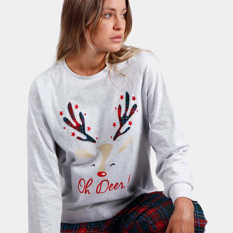 Pyjama de Noël pour Femme Oh Deer encoloure