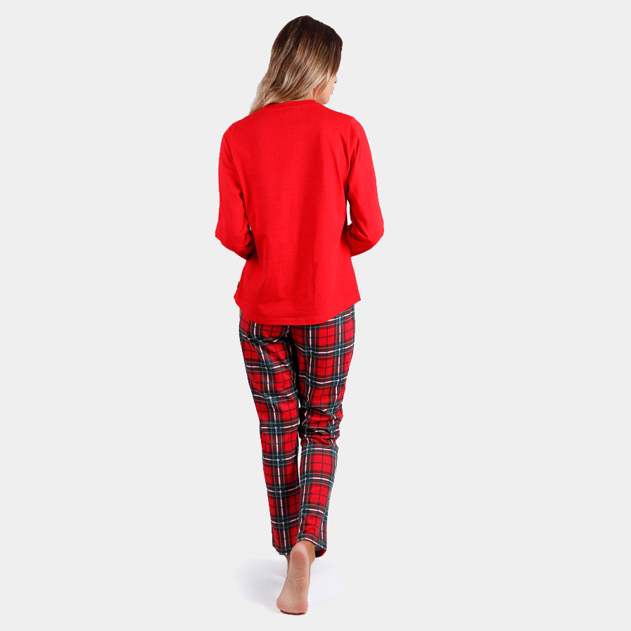 Pyjama de Noël pour Femme Dos Rouge Smile