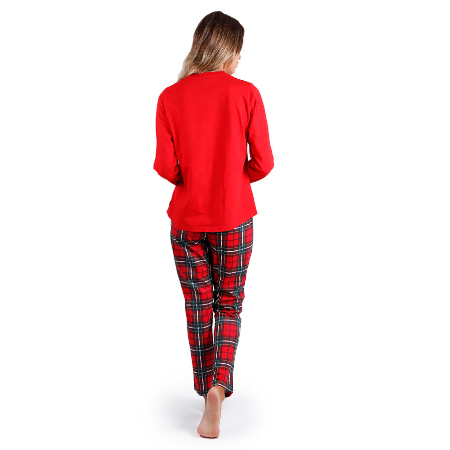 Pyjama de Noël pour Femme Dos Rouge Smile