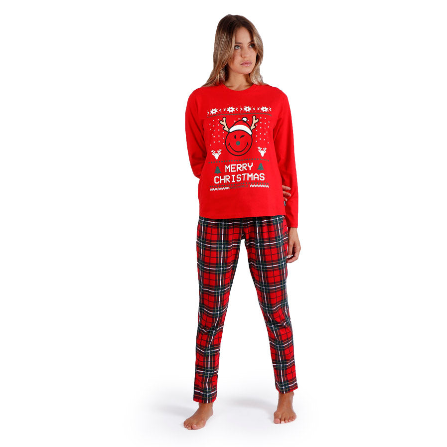 Pyjama de Noël pour Femme Rouge Smile