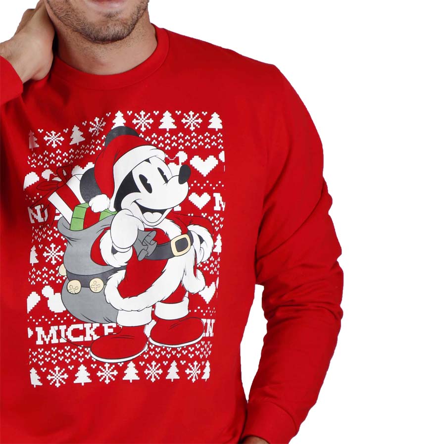 Sweatshirt de Noël Homme Disney Mickey