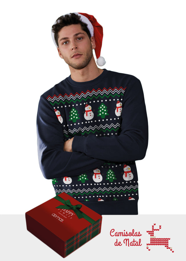 Sweatshirt de Noël pour Homme Snow Tree