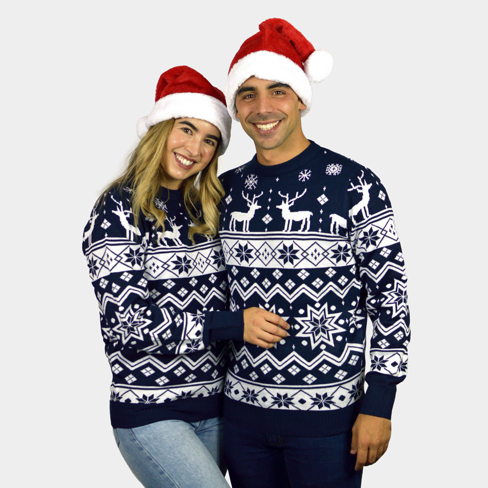 Pull de Noël à motif - Bleu - Grandes tailles - Homme - 16.20 Pull de Noël à motif - Bleu - Grandes tailles - Homme - 16.20