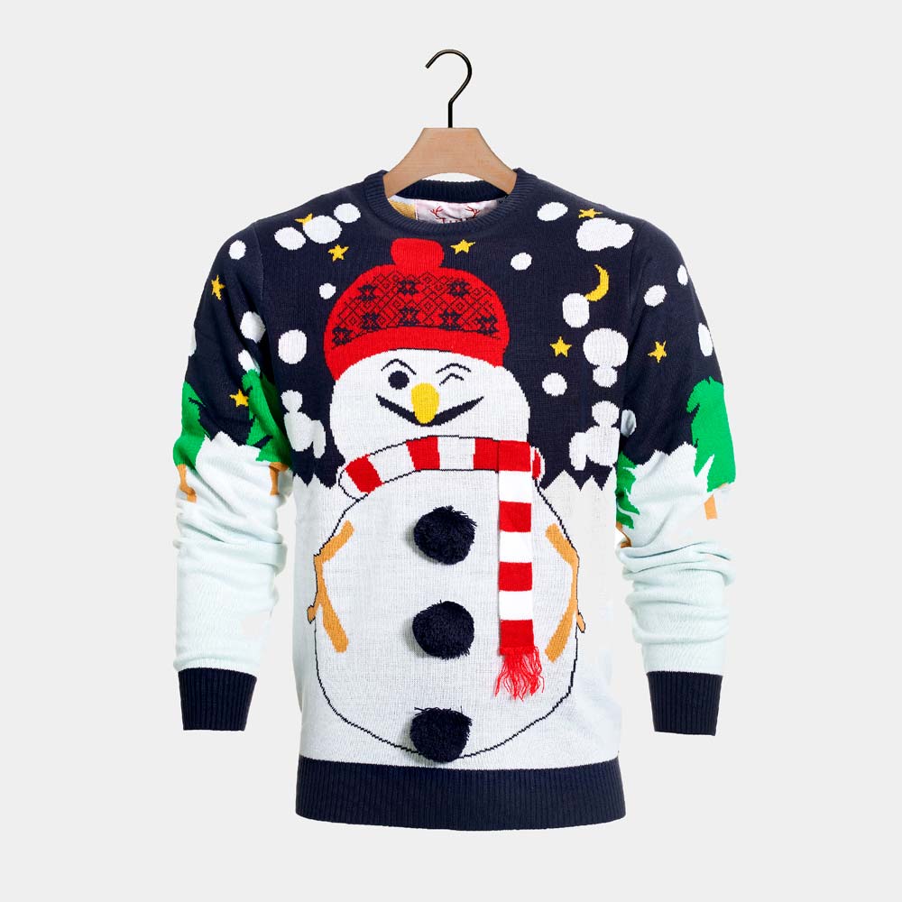 Pull de Noël Bonhomme de Neige 3D