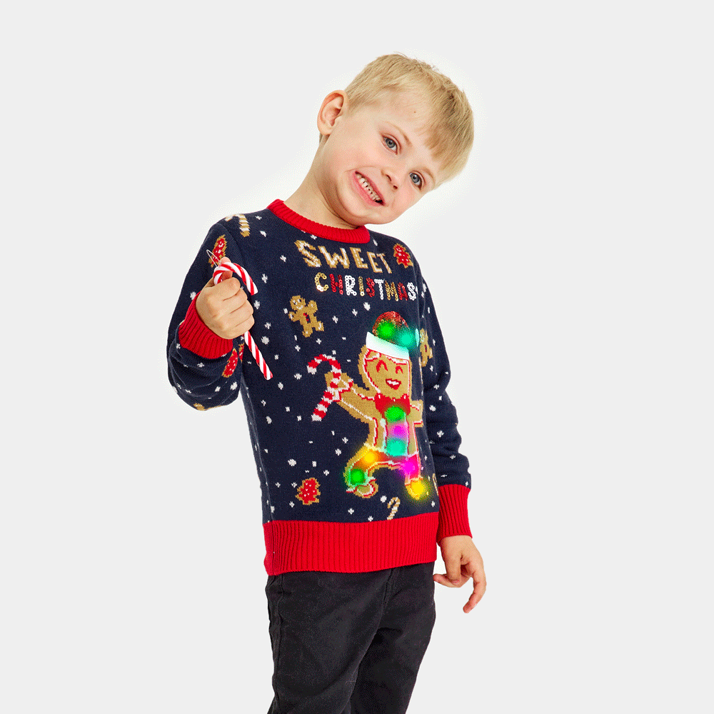 Pull de noel lumineux enfant hotsell