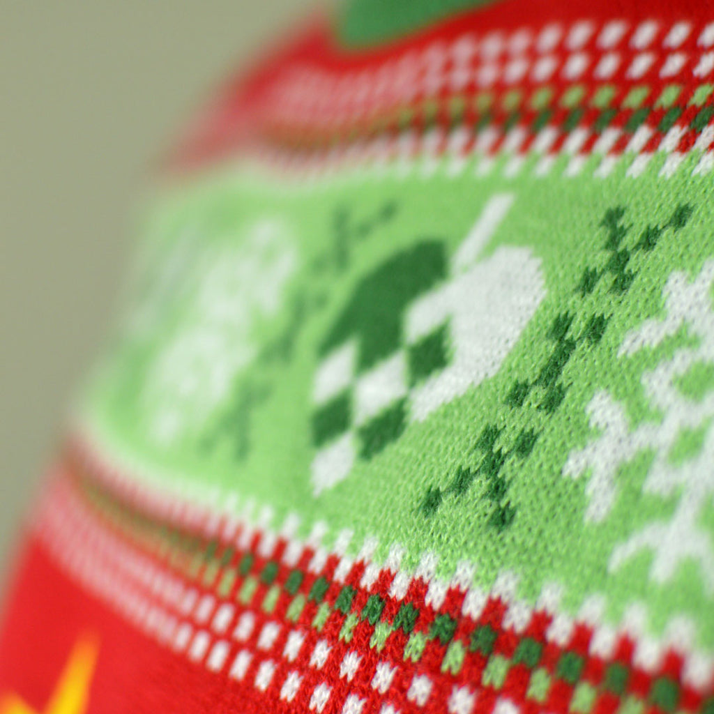 Pull de Noël pour Enfants Lumineux LED Rouge avec Sapin de Noël Detail Neige