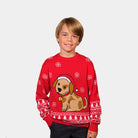 Pull de Noël pour Enfants avec Petit Chien Garçon