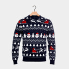 Pull de Noël pour Enfants avec Sapins, Bonhommes de Neige et Père Noël Coton Bio