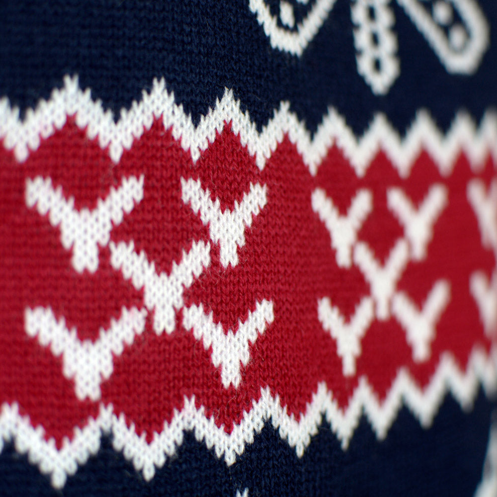 Pull de Noël pour Famille Rennes et Motifs de Noël Détail