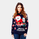 Pull De Noël Moche Femme - Sweat à Motif Bonhomme De Neige - Tissu Polaire Chaud - Cadeau Humour Festif - 4
