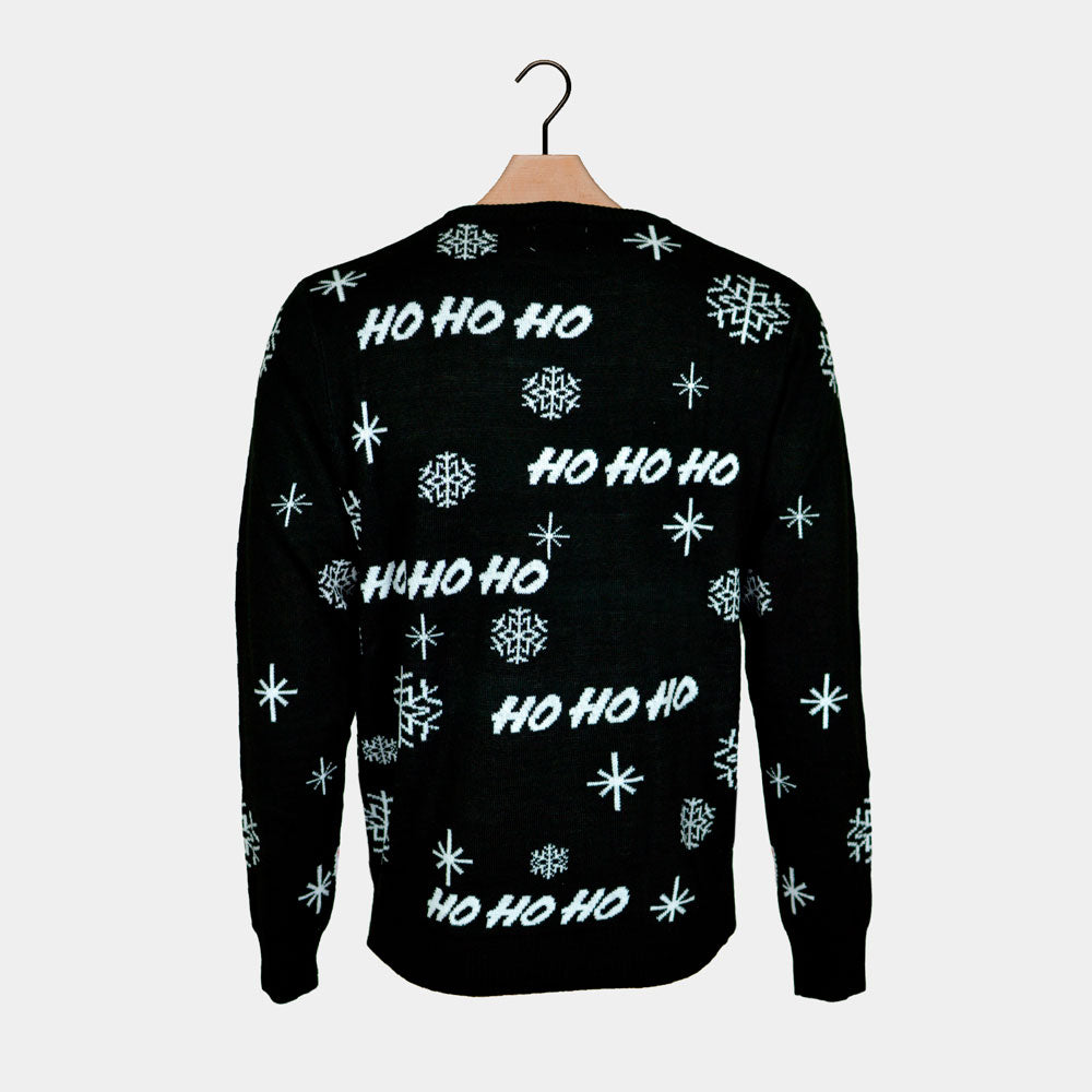 Pull de Noël Père Noël Noir Dos