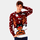 Pull de Noël Renne Batman Père Noël Superman Homme