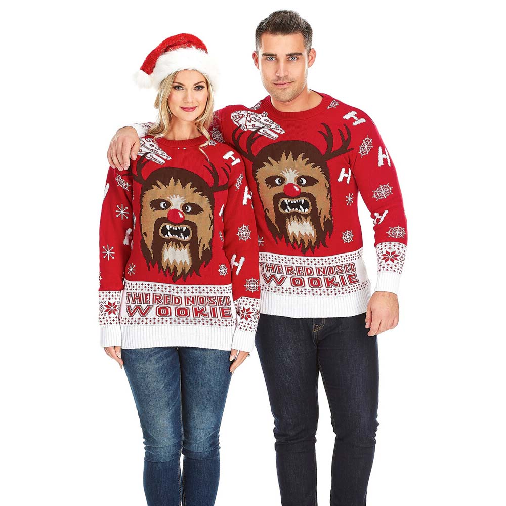 Pull de Noël Star Wars Chewbacca Couple
