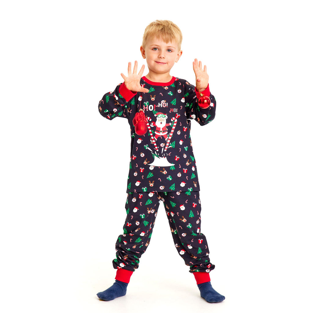 Pyjama de Noël Familial Père Noël Skieur Enfants
