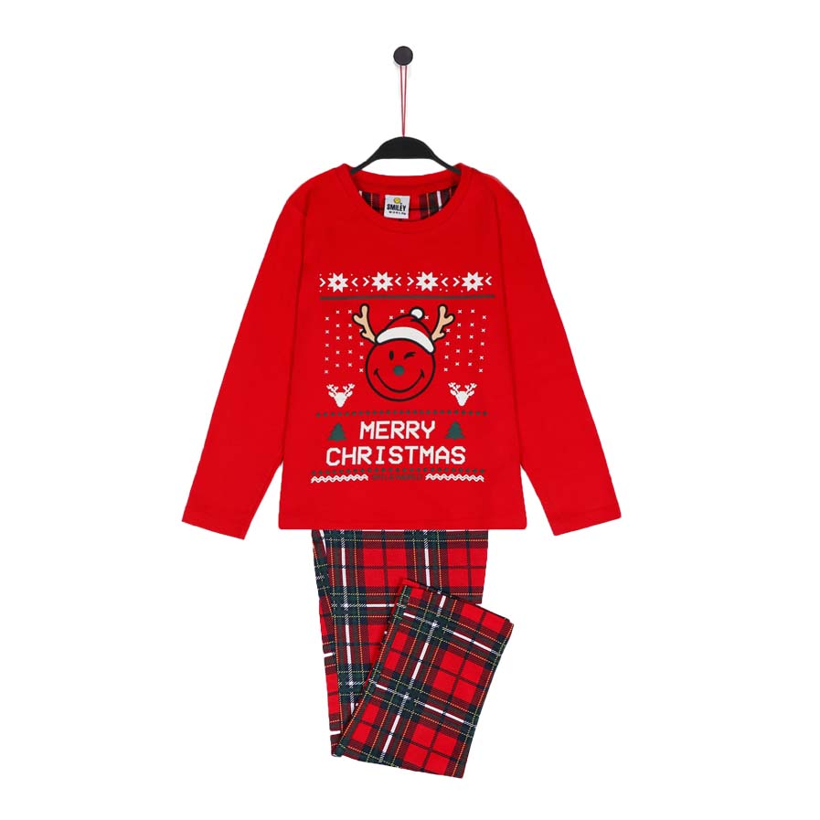 Pyjama de Noël pour Fille Rouge Smile