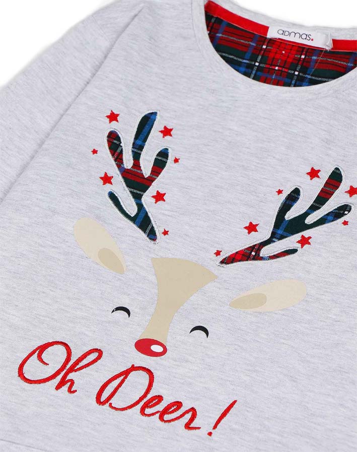 Pyjama de Noël pour Garçon Oh Deer Encolure