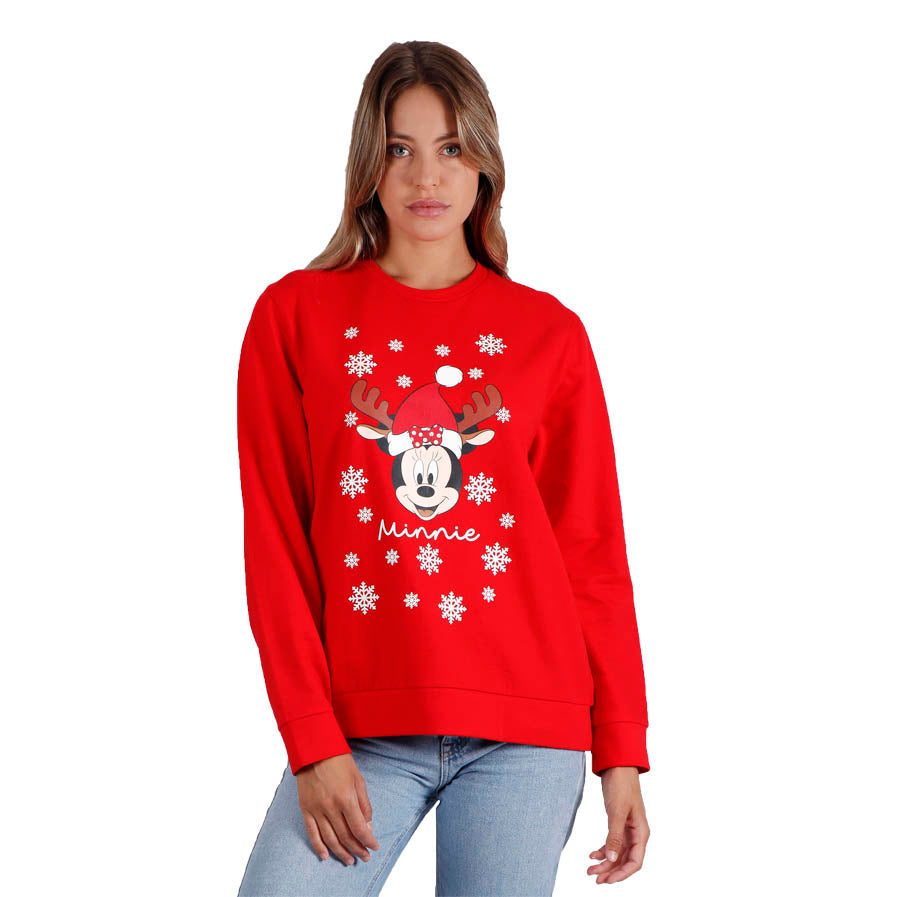 Sweatshirt de Noël pour Femme Disney Minnie