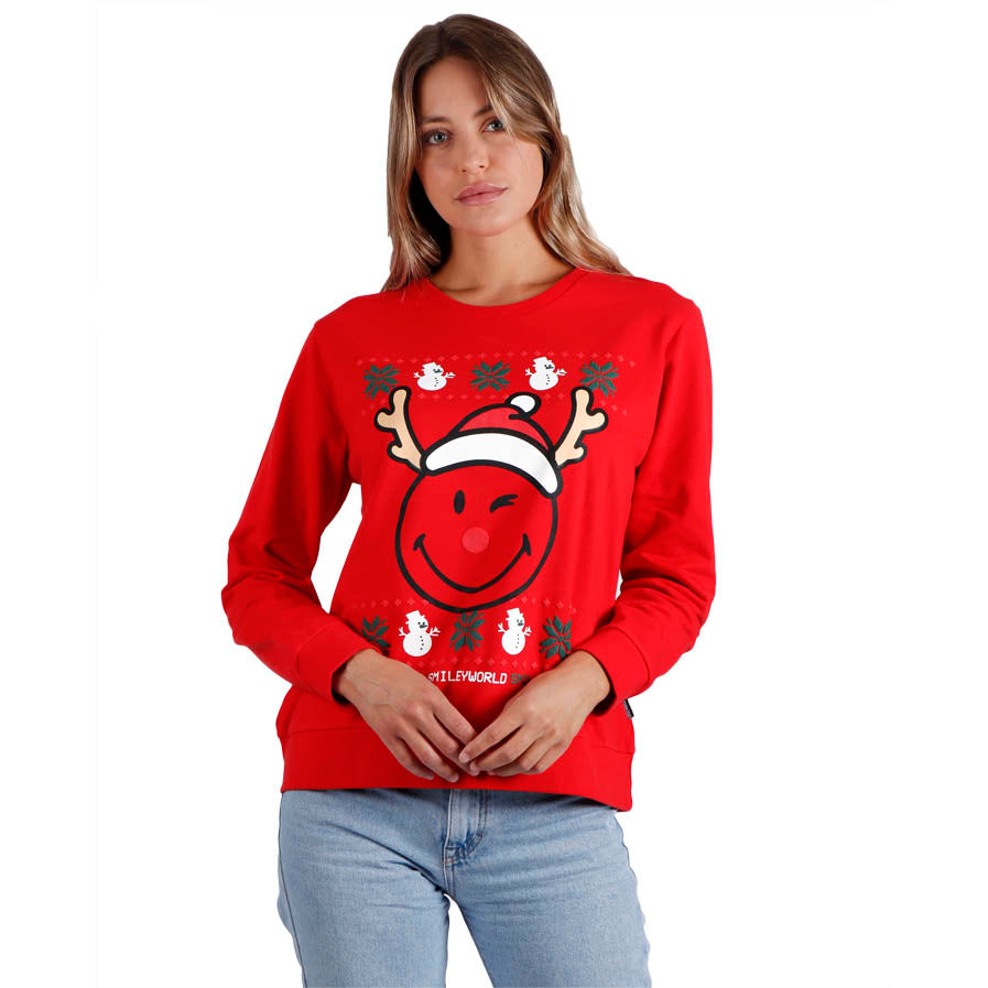 Sweatshirt de Noël pour Femme Smile