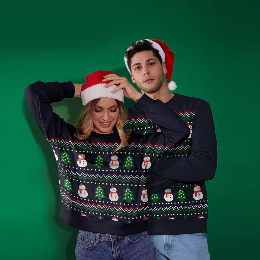 Sweatshirt de Noël pour Femme Snow Tree Couple