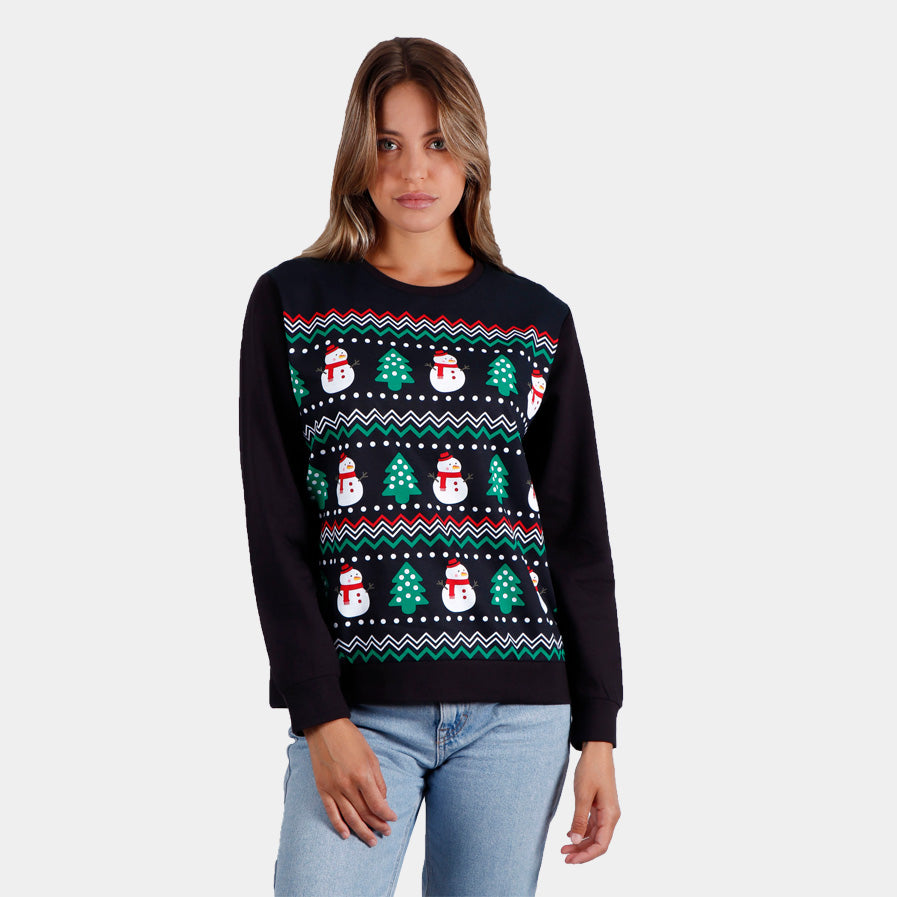 Sweatshirt de Noël pour Femme Snow Tree