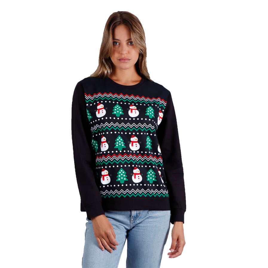 Sweatshirt de Noël pour Femme Snow Tree
