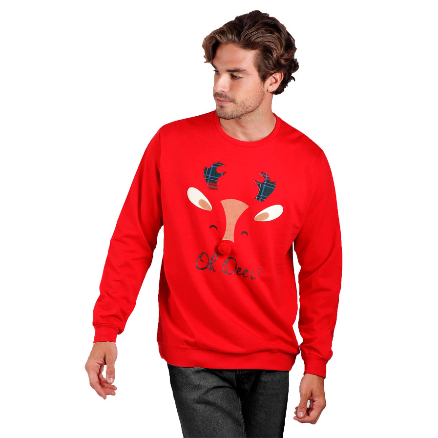 Sweatshirt de Noël pour Homme Oh Deer