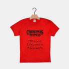 T-Shirt de Noël pour Enfants Rouge Christmas Things