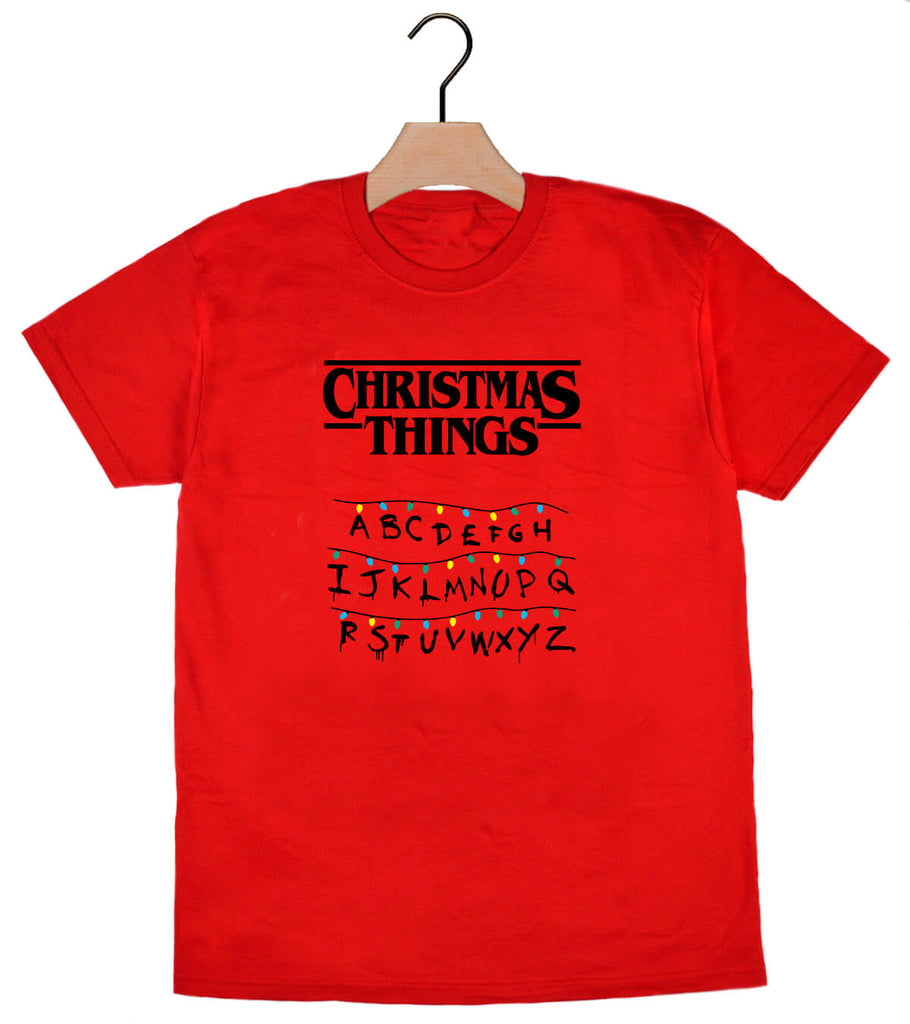 T-Shirt de Noël pour Enfants Rouge Christmas Things