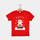 T-Shirt de Noël pour Enfants Rouge avec Père Noël