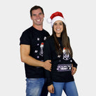 T-Shirt de Noël pour Homme et Femme Star Wars Darth Vader Couple